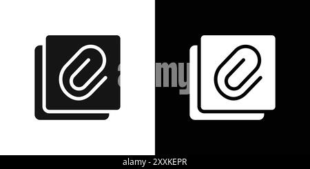 Contour de vecteur de signe de logo d'icône de boîtier en couleur noir et blanc Illustration de Vecteur