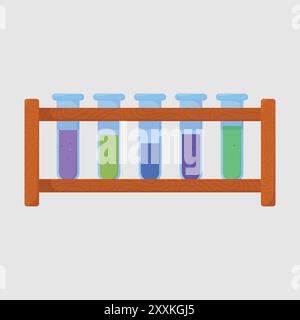 Vecteur d'icône de jeu de tubes à essai. vecteur de chimie de tube à essai. illustration de l'éducation chimique du tube à essai Illustration de Vecteur