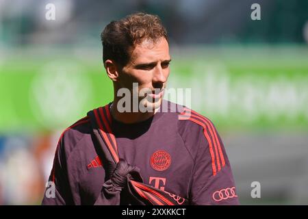 Wolfsburg, Allemagne. . 25 août 2024. Wolfsburg, Allemagne. 25 août 2024. Leon GORETZKA (FC Bayern Munich), image unique, motif unique recadré, portrait, portrait, portrait. Football 1. Bundesliga saison 2024/2025, 1.jour, jour de match 01 VFL Wolfsburg - FC Bayern Munich le 25 août 2024, VOLKSWAGEN ARENA ? Crédit : dpa/Alamy Live News crédit : dpa Picture alliance/Alamy Live News Banque D'Images