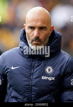 Wolverhampton, Royaume-Uni. 25 août 2024. Enzo Maresca entraîneur de Chelsea lors du match de premier League à Molineux, Wolverhampton. Le crédit photo devrait se lire : Andrew Yates/Sportimage crédit : Sportimage Ltd/Alamy Live News Banque D'Images