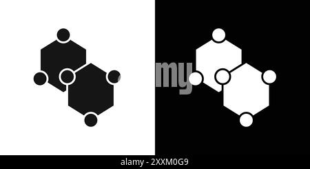 Icône graphène symbole vectoriel ou collection d'ensemble de signes dans un contour noir et blanc Illustration de Vecteur