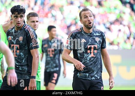 Wolfsburg, Allemagne. . 25 août 2024. 23.08.2024, Fussball, Bundesliga, 1. Spieltag saison 2024/2025, VfL Wolfsburg - FC Bayern München, #b9 Foto : Teresa Kroeger/RHR-FOTO crédit : dpa Picture alliance/Alamy Live News Banque D'Images