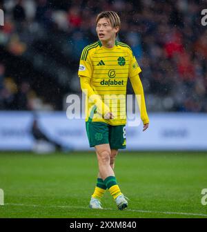 Paisley, Renfrewshire, Écosse. 25 août 2024 ; St Mirren Park, Paisley, Renfrewshire, Écosse, Scottish Premiership Football, St Mirren versus Celtic ; Kyogo Furuhashi du Celtic Credit : action plus Sports images/Alamy Live News Banque D'Images