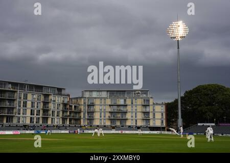 Bristol, Royaume-Uni, 25 août 2024. Vue générale lors du match de Vitality County Championship Division 2 entre le Gloucestershire et le Leicestershire. Crédit : Robbie Stephenson/Gloucestershire Cricket/Alamy Live News Banque D'Images