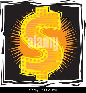 Pièces d'or en cents de cuivre et billets en monnaie américaine avec dollar illustration vectorielle de la collection d'images realistic money de symbol Illustration de Vecteur