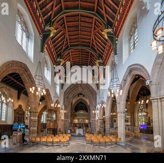 Intérieur de la cathédrale de Leicester, Leicester, Leicestershire, Angleterre, Royaume-Uni Banque D'Images