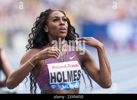 Le stade de Silésie, Chorzow, Pologne. 25 août 2024. Diamond League Athletics Meeting : Alexis Holmes femmes 400m final crédit : action plus Sports/Alamy Live News Banque D'Images