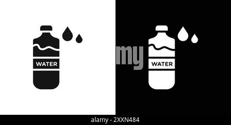 Collection de logo vectoriel d'icône de bouteille d'eau ou groupe de pack de paquet Illustration de Vecteur