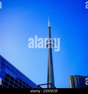 Tour du CN, tour de communications et d'observation, Toronto, État de l'Ontario, Canada, Amérique du Nord, Banque D'Images