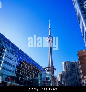 Tour du CN, tour de communications et d'observation, Toronto, État de l'Ontario, Canada, Amérique du Nord, Banque D'Images