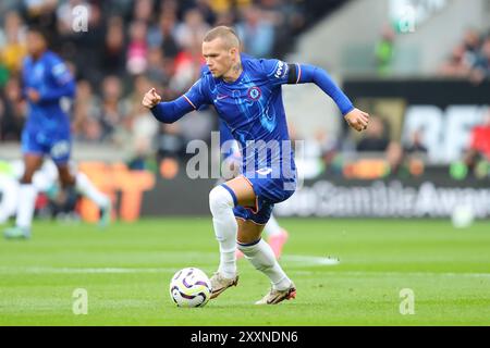 Wolverhampton, Royaume-Uni. 25 août 2024. Mijailo Mudryk de Chelsea lors du match de premier League entre Wolverhampton Wanderers et Chelsea Credit : MI News & Sport /Alamy Live News Banque D'Images