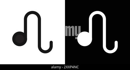 Icône de signe du zodiaque Leo vecteur d'art de ligne noire en noir et blanc contour set signe de collection Illustration de Vecteur