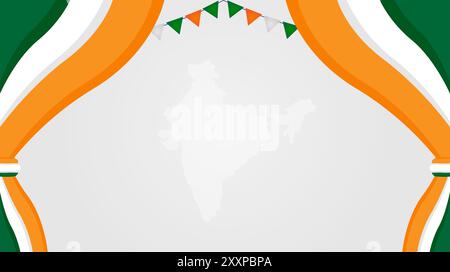 Arrière-plan de célébration du jour de la République de l'Inde. Conception vectorielle. Illustration de Vecteur