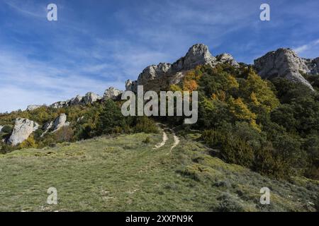 Sierra de Sevil, Sobrarbe, Province de Huesca, Communauté autonome d'Aragon, Pyrénées, Espagne, Europe Banque D'Images