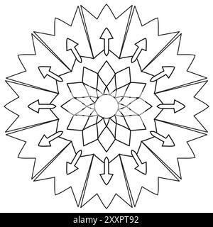 Illustration vectorielle mandala d'ampoule. Illustration de Vecteur