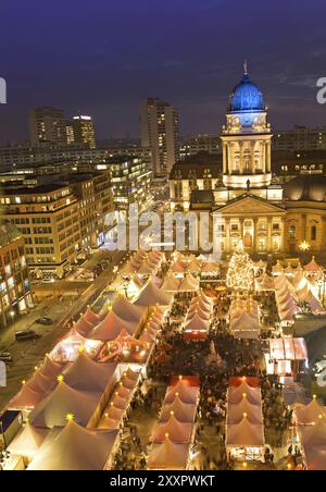 Marché de noël Winterzauber sur gendarmenmarkt berlin Allemagne Banque D'Images