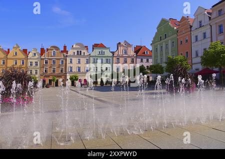 Bunzlau en Silésie, Boleslawiec, Vieux marché Bunzlau en Silésie, Pologne, Europe Banque D'Images