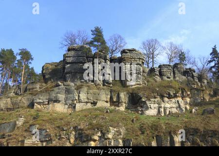 Montagnes des Sudètes à Lwowek Slaski, Pologne, Europe Banque D'Images