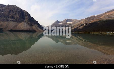 Lac Bow dans le parc national Banff en Alberta Canada Banque D'Images