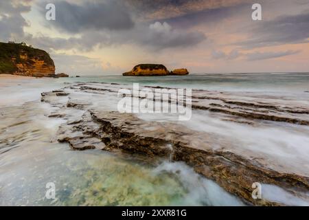 Plage de tortues située à Lombok, Indonésie Banque D'Images