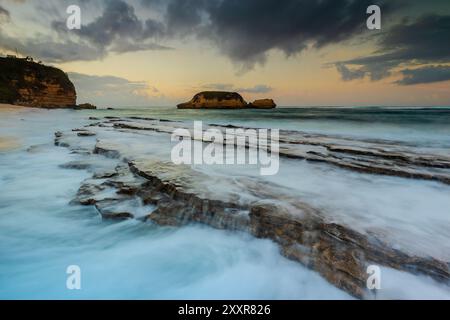 Plage de tortues située à Lombok, Indonésie Banque D'Images