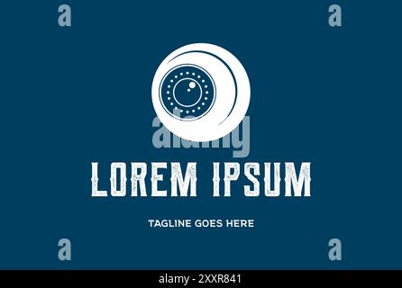 Simple minimaliste CCTV caméra de conception de logo Vector Illustration de Vecteur