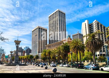 Architecture moderne de San Francisco à Embarcadero Plaza - Californie, États-Unis Banque D'Images