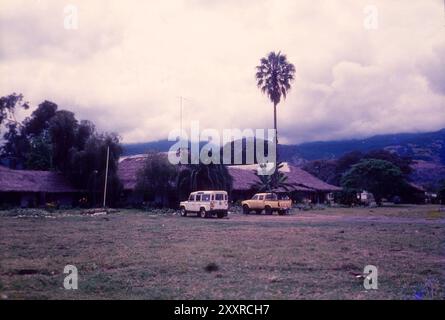 Mommela Lodge, où a été tourné le film Hatari avec John Wayne en 1962, Parc National d'Arusha, Tanzanie Banque D'Images