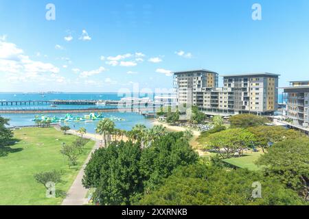 Waterfront Lagoon, Darwin Waterfront Precinct, ville de Darwin, territoire du Nord, Australie Banque D'Images