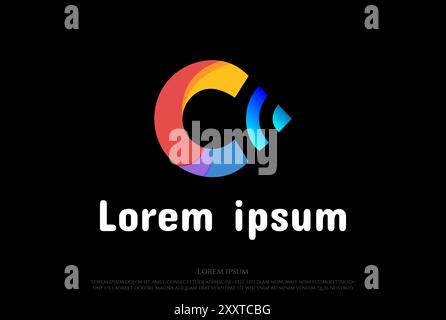 Initial Letter C Creative Pencil Education Logo Design Vector Illustration de Vecteur