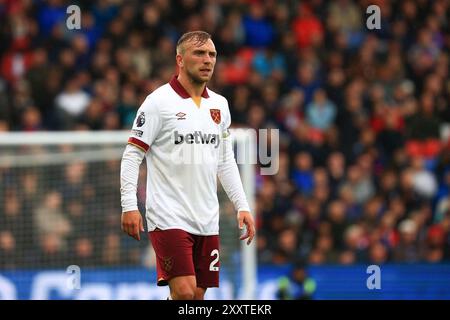 Londres, Royaume-Uni. 22 août 2024. Jarrod Bowen (20 ans) de West Ham United lors du match de premier League anglaise Crystal Palace FC contre West Ham United FC à Selhurst Park, Londres, Angleterre, Royaume-Uni le 24 août 2024 Credit : Every second Media/Alamy Live News Banque D'Images