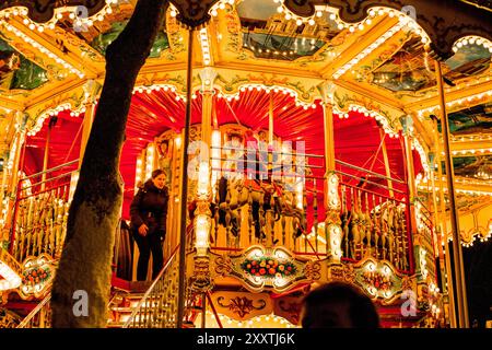 Marché de Noël sur Tivoli à Copenhague, Danemark Banque D'Images