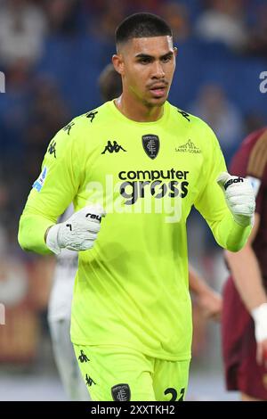 Rome, Latium. 25 août 2024. Devis Vasquez d'Empoli lors du match de Serie A entre Roma et Empoli au stade olympique, Italie, le 25 août 2024. AllShotLive Credit : Sipa USA/Alamy Live News Banque D'Images