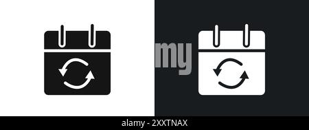 Mettre à jour l'icône de calendrier graphique vectoriel linéaire signe ou symbole défini pour l'interface utilisateur de l'application Web Illustration de Vecteur