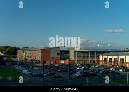 En fin d'après-midi au Leigh Sports Village dans le Grand Manchester, Royaume-Uni Banque D'Images