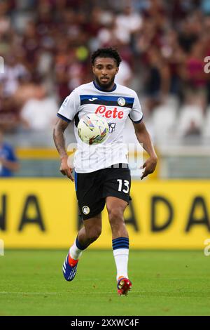 Turin, Italie. 25 août 2024. Ederson Jose dos Santos Lourenco da Silva d'Atalanta BC en action lors du match de Serie A entre Torino FC et Atalanta BC. Crédit : Nicolò Campo/Alamy Live News Banque D'Images