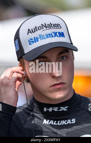 Portland, Oregon, États-Unis. 23 août 2024. DAVID MALUKAS (66) (USA) de Chicago, Illinois se prépare à s'entraîner pour le Grand Prix de Portland Bitnile.com au Portland International Raceway à Portland, OREGON. (Crédit image : © Walter G. Arce Sr./ASP via ZUMA Press Wire) USAGE ÉDITORIAL SEULEMENT! Non destiné à UN USAGE commercial ! Banque D'Images