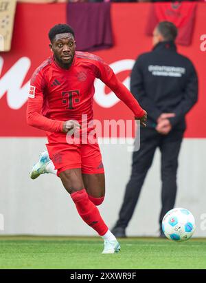 Munich, Allemagne. 20 août 2024. Alphonso DAVIES, FCB 19 au match amical FC BAYERN Muenchen - GRASHOPPERS Zuerich 4-0 le 20 août 2024 à Munich, Allemagne saison 2024/2025, FCB, photographe : ddp images/STAR-images crédit : ddp Media GmbH/Alamy Live News Banque D'Images