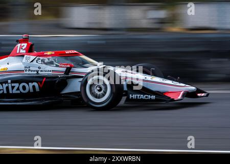 Portland, Oregon, États-Unis. 24 août 2024. WILL POWER (12) (AUS) de Toowoomba, Australie se qualifie pour le Grand Prix de Portland Bitnile.com au Portland International Raceway à Portland, OREGON. (Crédit image : © Walter G. Arce Sr./ASP via ZUMA Press Wire) USAGE ÉDITORIAL SEULEMENT! Non destiné à UN USAGE commercial ! Banque D'Images