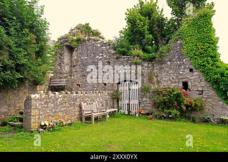 Garden of Remembrance, St Illtud's Church Grounds (situé sur la ruine du chantre), Llantwit Major, pays de Galles du Sud, Royaume-Uni. Prise en juillet 2024. Banque D'Images