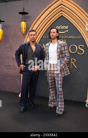 Madrid, Espagne. 26 août 2024. Ismael Cruz Cordova, Maxim Baldry lors de l'appel photo El Señor de Los Anillos''Los Anillos del Poder'' à Madrid 26 août 2024 crédit : CORDON PRESS/Alamy Live News Banque D'Images
