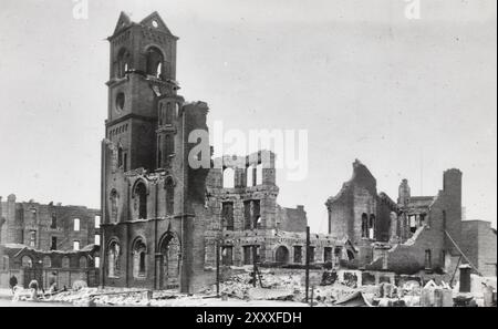 Tremblement de terre de San Francisco. Église catholique allemande 1906 Banque D'Images