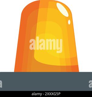 La lumière clignotante orange de la sirène est utilisée pour signaler un danger et alerter les personnes dans les situations d'urgence Illustration de Vecteur