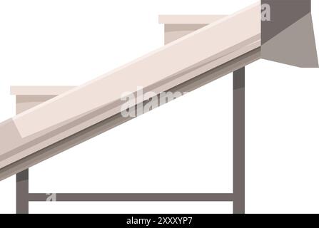 Concept de ligne de production d'usine avec bande transporteuse transportant des marchandises Illustration de Vecteur