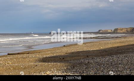 Seaham Hall Beach, comté de Durham, Angleterre, Royaume-Uni Banque D'Images