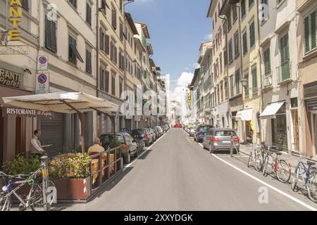 Rue italienne dans la ville. Florence, Italie, Europe Banque D'Images