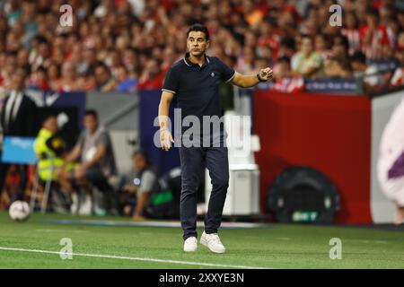 Madrid, Espagne. 25 août 2024. Michel (Girona) Football/Football : Espagnol 'LaLiga EA Sports match entre le Club Atletico de Madrid 3-0 Girona FC à l'Estadio Civitas Metropolitano de Madrid, Espagne . Crédit : Mutsu Kawamori/AFLO/Alamy Live News Banque D'Images