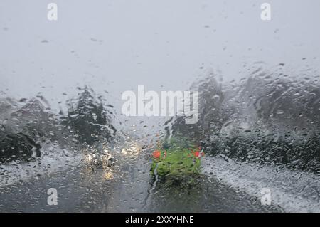 Début brusque de l'hiver en haute-Lusace début brusque de l'hiver en haute-Lusace Banque D'Images