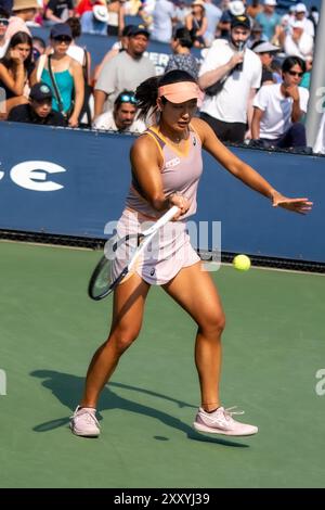 Flushing Meadows, New York, États-Unis. 26 août 2024. Moyuka Uchijima (JPN) participe à la première ronde de l'US Open Tennis 2024. Crédit : Aflo Co. Ltd./Alamy Live News Banque D'Images