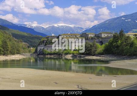 Franzensfestein les Alpes, Fort de Franzensfeste dans les Alpes, Italie du Nord Banque D'Images